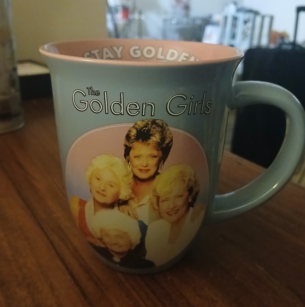 Pink and Blue Ceramic Coffee Mug - Licensed TV Collectible